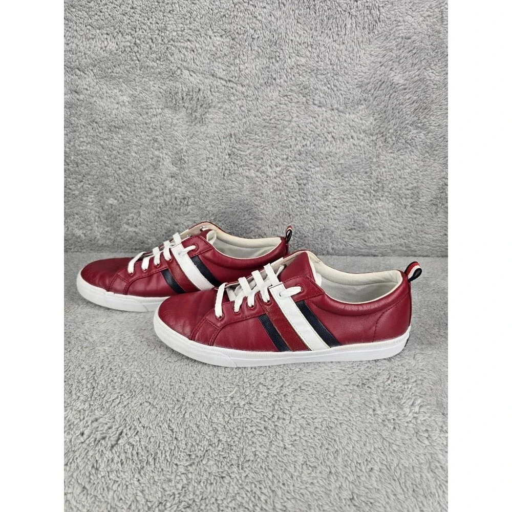 Tommy Hilfiger Sneaker 9.5 Twlireai Red Lace Up Shoes Womens Comfort